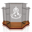 Winged Pulpit- Clear  Glass